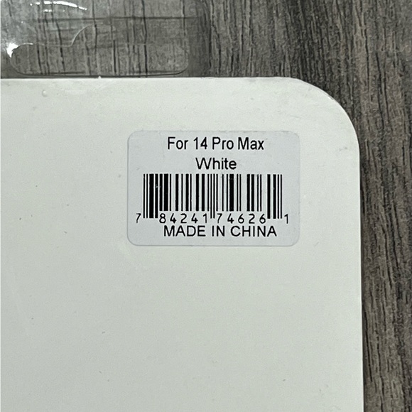 White IPhone 14 Pro Max silicone phone case, NWOT - Picture 3 of 4